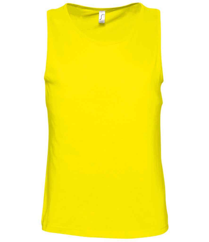 SOL'S Justin Tank Top in Lemon by SOL'S — Custom branded clothing by Print Press, featuring premium embroidery produced in our specialist print lab in the UK.