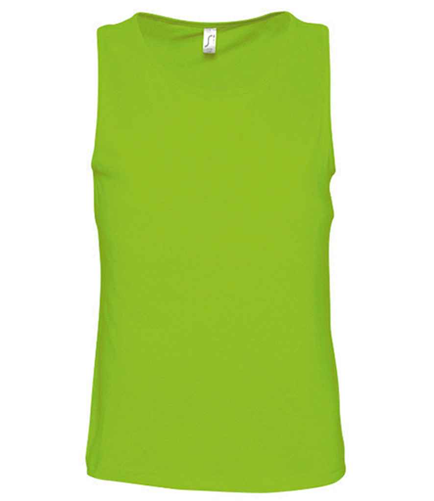 SOL'S Justin Tank Top in Lime Green by SOL'S — Custom branded clothing by Print Press, featuring premium embroidery produced in our specialist print lab in the UK.