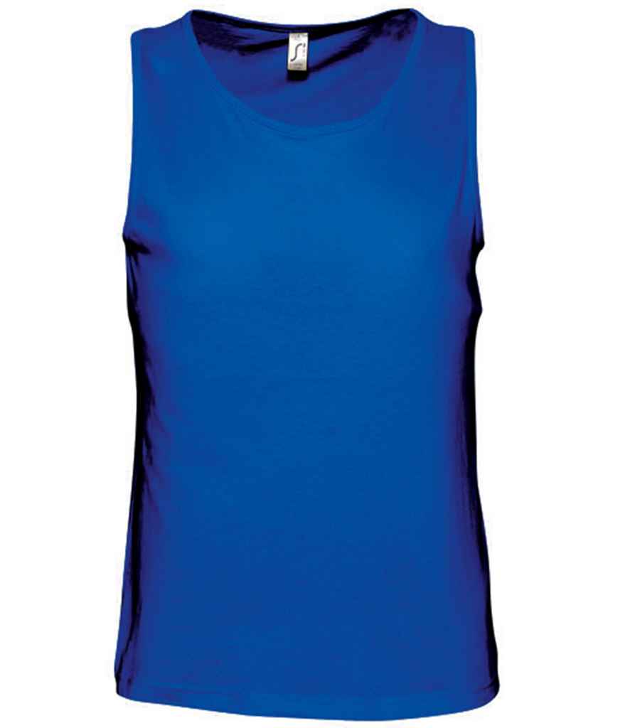 SOL'S Justin Tank Top in Royal Blue by SOL'S — Custom branded clothing by Print Press, featuring premium embroidery produced in our specialist print lab in the UK.