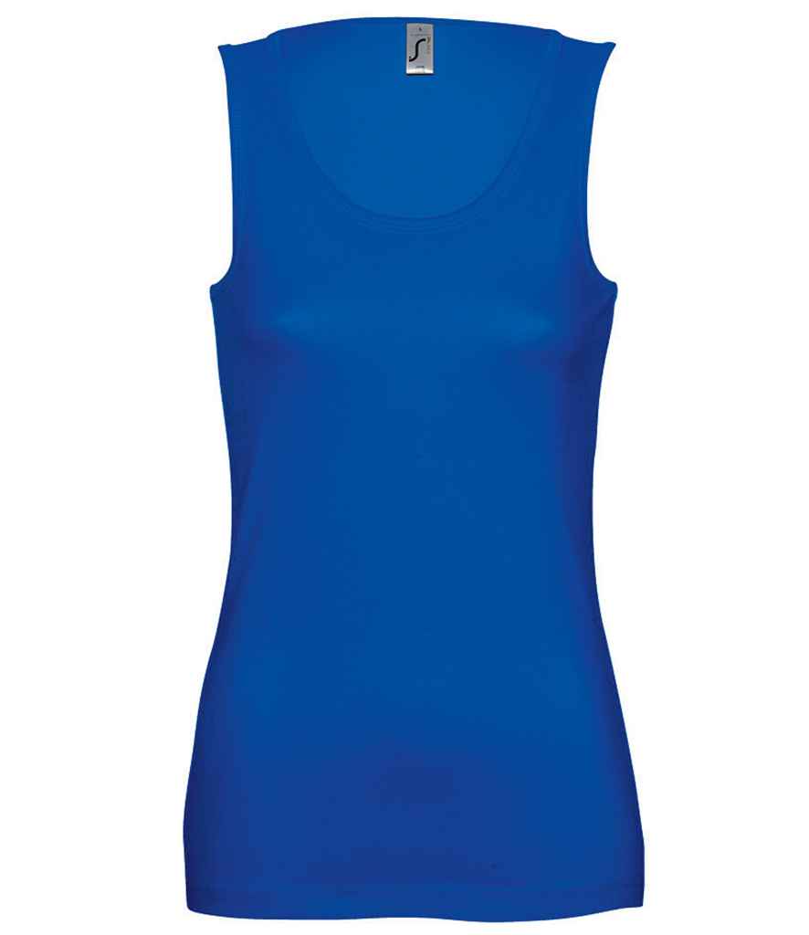 SOL'S Ladies Jane Tank Top in Royal Blue by SOL'S — Custom branded clothing by Print Press, featuring premium embroidery produced in our specialist print lab in the UK.
