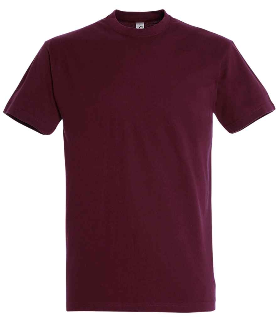 SOL'S Imperial Heavy T-Shirt - (2nd Colours) in Burgundy by SOL'S — Custom branded clothing by Print Press, featuring premium embroidery produced in our specialist print lab in the UK.