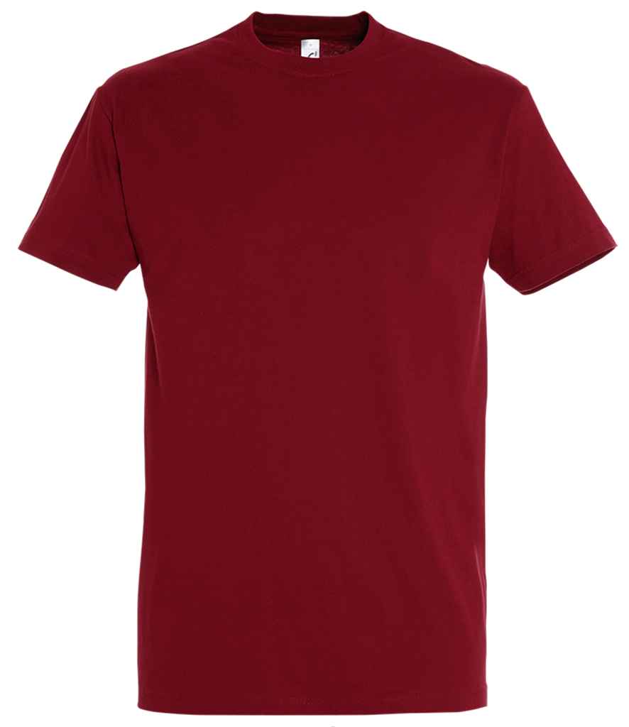 SOL'S Imperial Heavy T-Shirt - (2nd Colours) in Chilli Red by SOL'S — Custom branded clothing by Print Press, featuring premium embroidery produced in our specialist print lab in the UK.