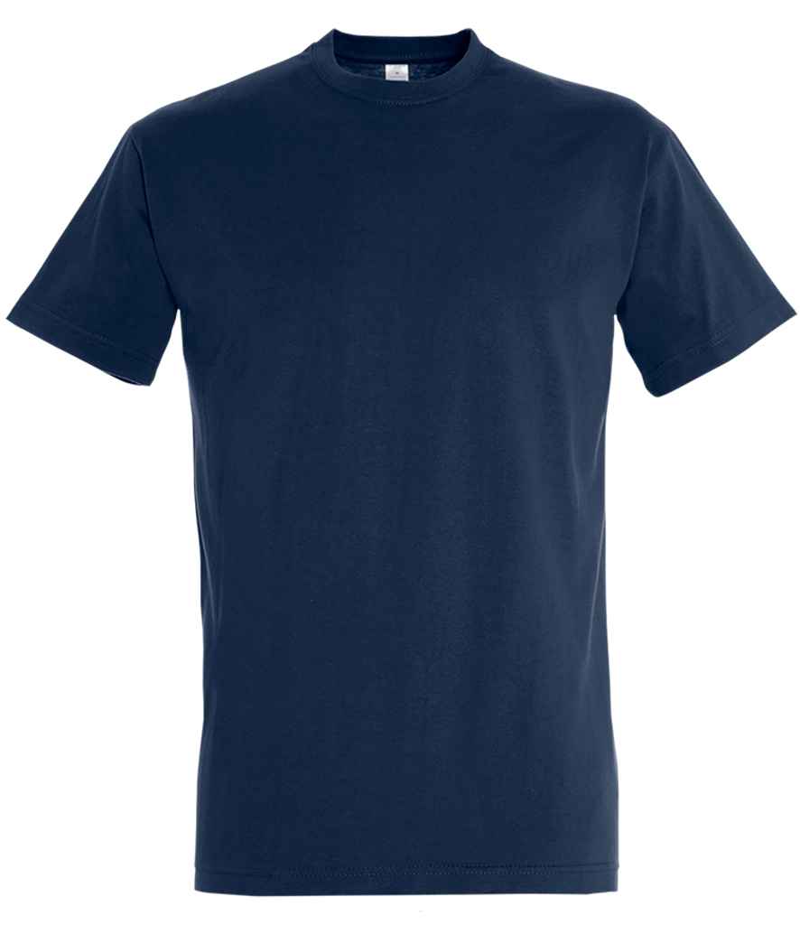 SOL'S Imperial Heavy T-Shirt in French Navy by SOL'S — Custom branded clothing by Print Press, featuring premium embroidery produced in our specialist print lab in the UK.