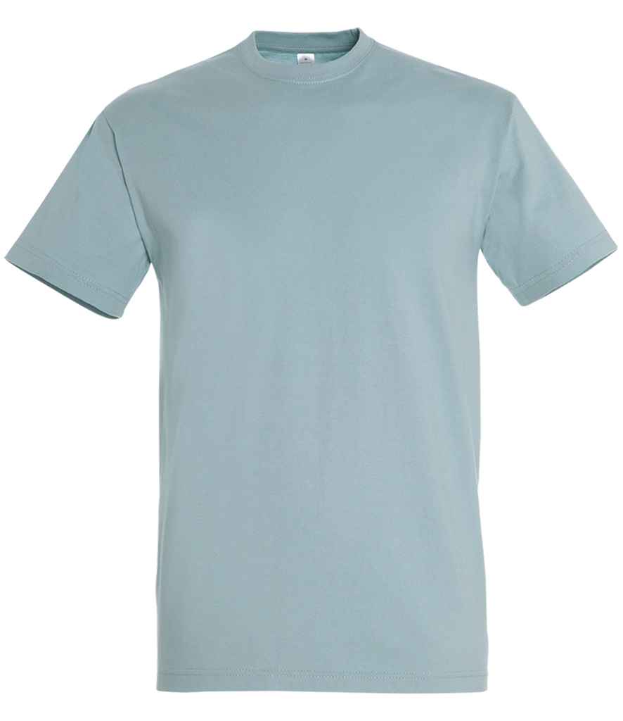 SOL'S Imperial Heavy T-Shirt in Ice Blue by SOL'S — Custom branded clothing by Print Press, featuring premium embroidery produced in our specialist print lab in the UK.