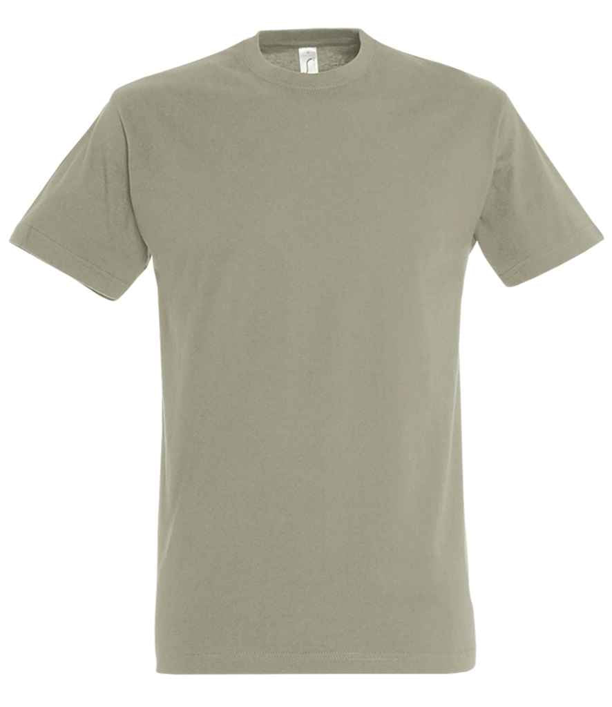SOL'S Imperial Heavy T-Shirt - (2nd Colours) in Khaki by SOL'S — Custom branded clothing by Print Press, featuring premium embroidery produced in our specialist print lab in the UK.