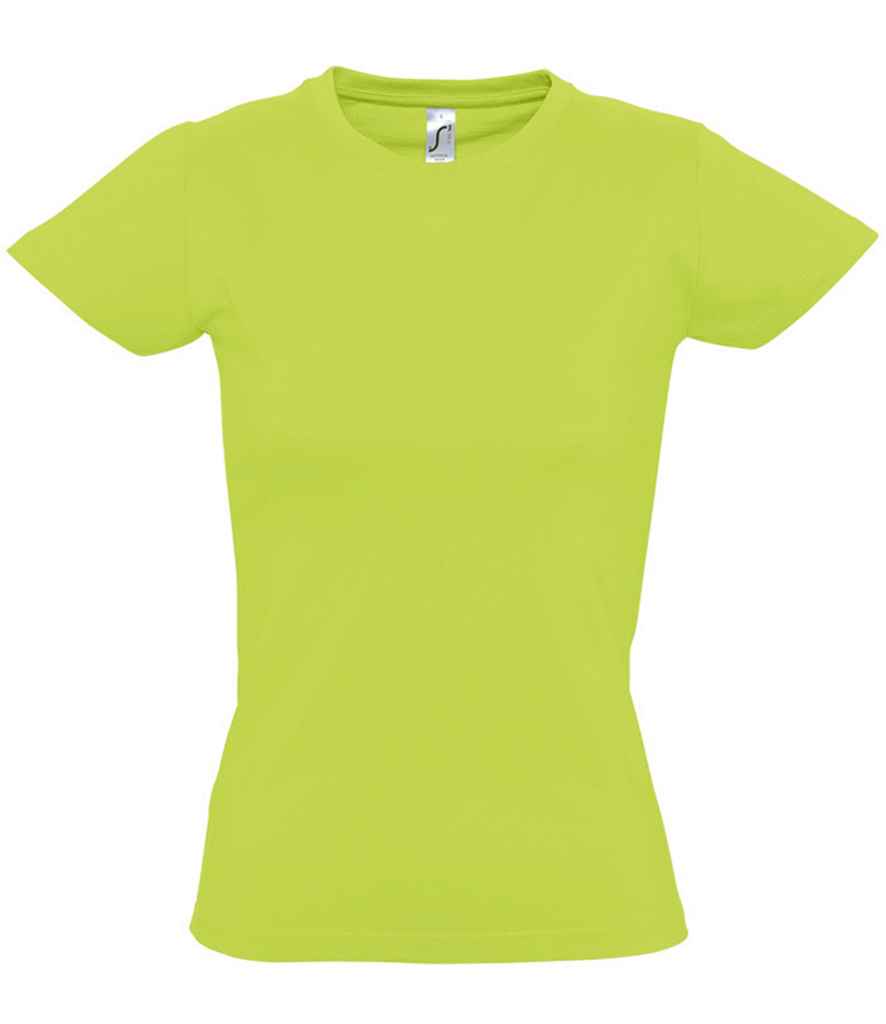 SOL'S Ladies Imperial Heavy T-Shirt in Apple Green by SOL'S — Custom branded clothing by Print Press, featuring premium embroidery produced in our specialist print lab in the UK.
