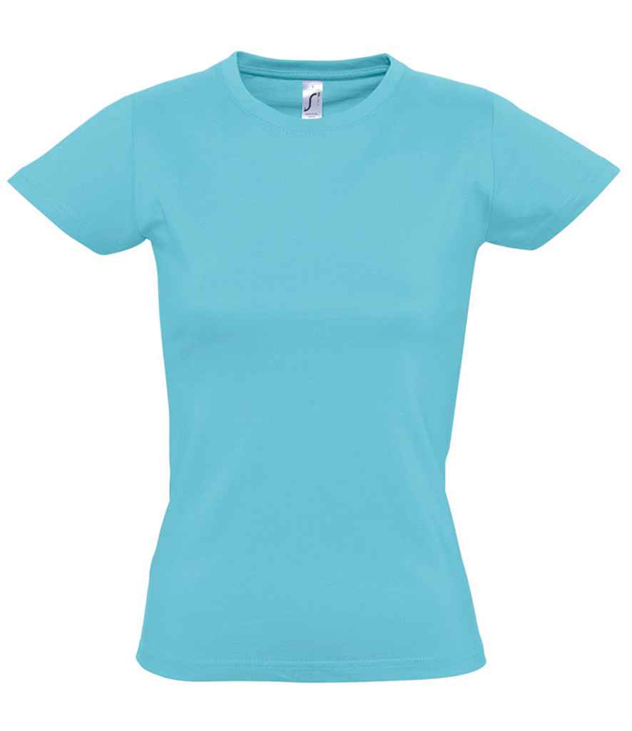 SOL'S Ladies Imperial Heavy T-Shirt in Atoll Blue by SOL'S — Custom branded clothing by Print Press, featuring premium embroidery produced in our specialist print lab in the UK.