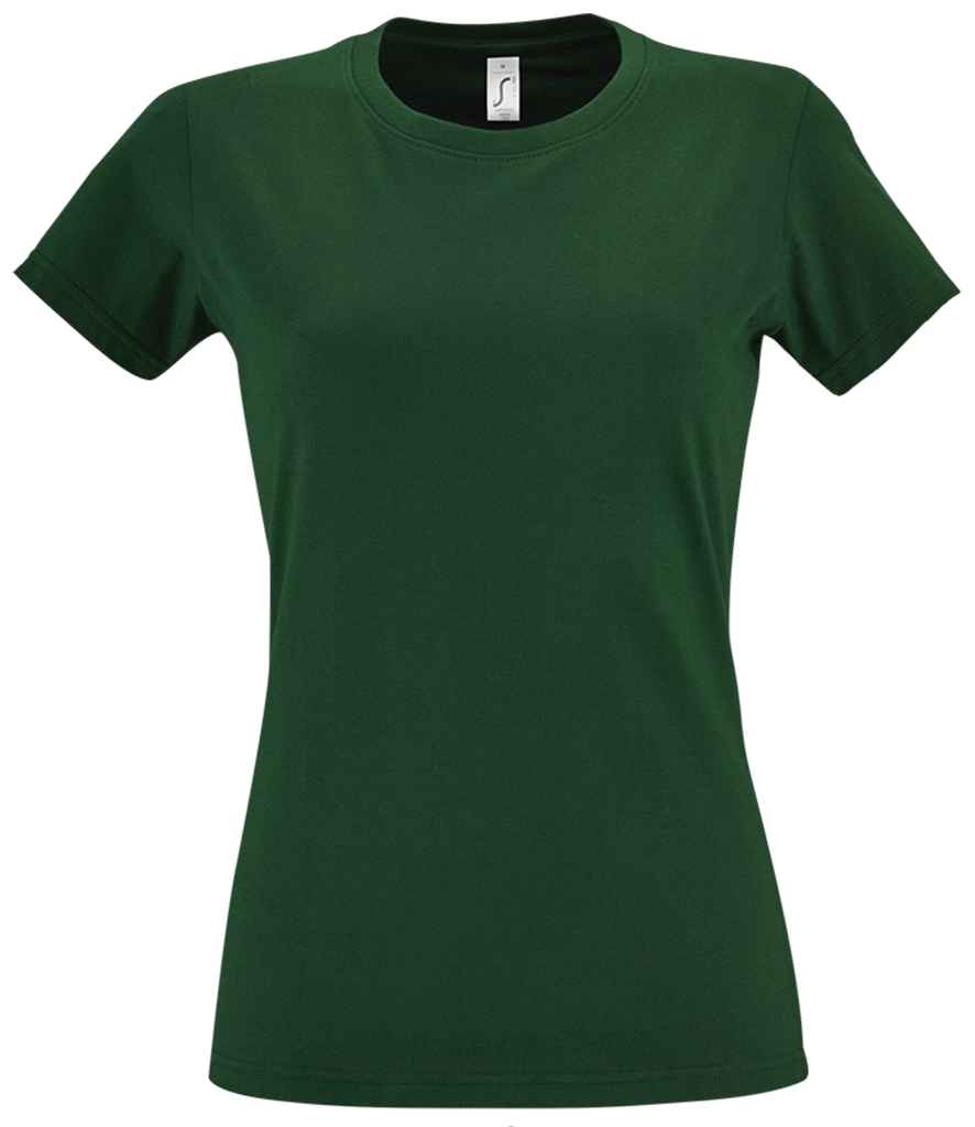 SOL'S Ladies Imperial Heavy T-Shirt in Bottle Green by SOL'S — Custom branded clothing by Print Press, featuring premium embroidery produced in our specialist print lab in the UK.