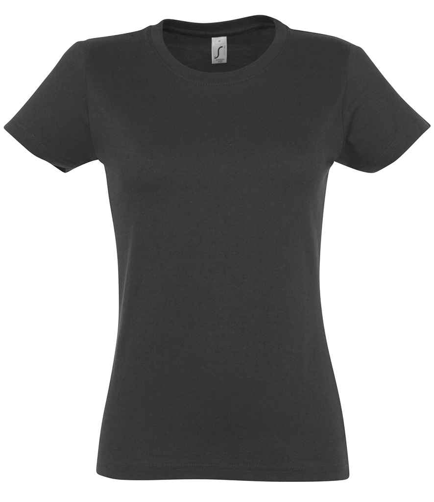 SOL'S Ladies Imperial Heavy T-Shirt - (2nd Colours) in Dark Grey by SOL'S — Custom branded clothing by Print Press, featuring premium embroidery produced in our specialist print lab in the UK.