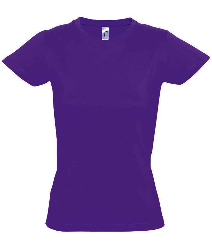 SOL'S Ladies Imperial Heavy T-Shirt in Dark Purple by SOL'S — Custom branded clothing by Print Press, featuring premium embroidery produced in our specialist print lab in the UK.