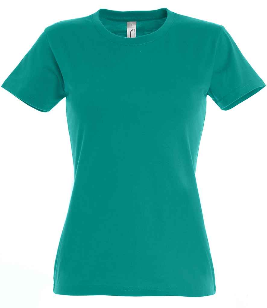 SOL'S Ladies Imperial Heavy T-Shirt in Emerald by SOL'S — Custom branded clothing by Print Press, featuring premium embroidery produced in our specialist print lab in the UK.