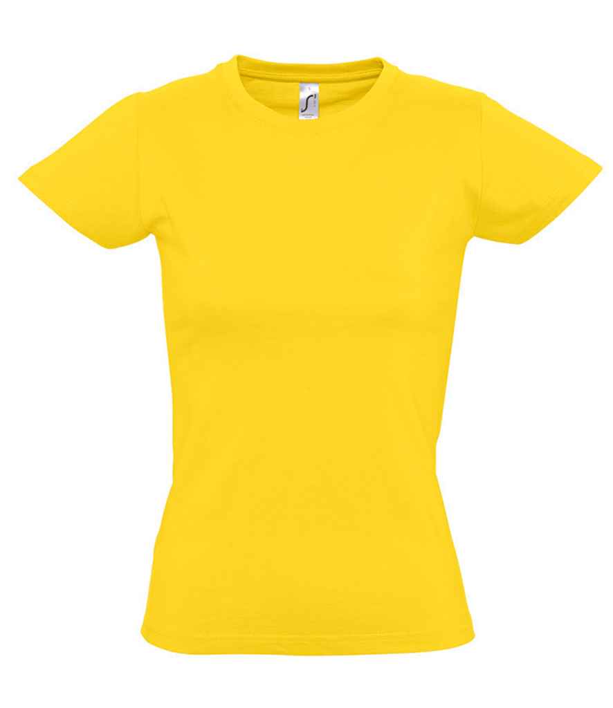 SOL'S Ladies Imperial Heavy T-Shirt - (2nd Colours) in Gold by SOL'S — Custom branded clothing by Print Press, featuring premium embroidery produced in our specialist print lab in the UK.