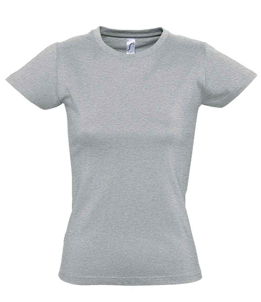 SOL'S Ladies Imperial Heavy T-Shirt - (2nd Colours) in Grey Marl by SOL'S — Custom branded clothing by Print Press, featuring premium embroidery produced in our specialist print lab in the UK.