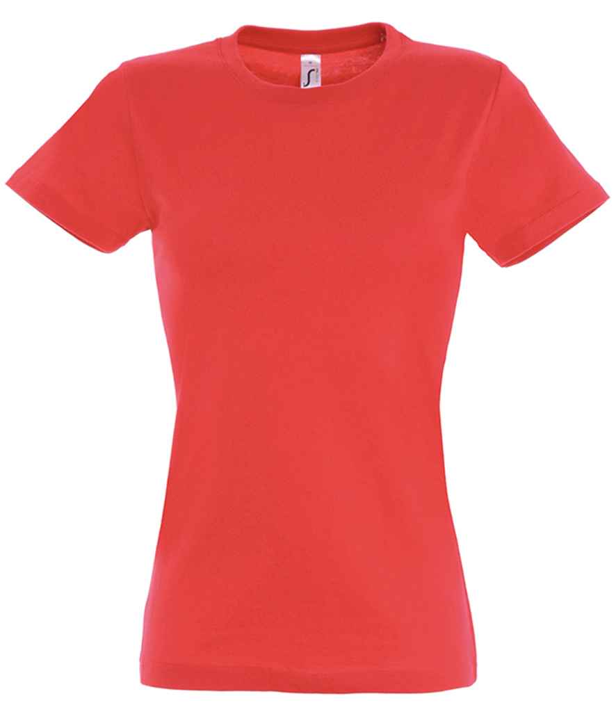 SOL'S Ladies Imperial Heavy T-Shirt - (2nd Colours) in Hibiscus by SOL'S — Custom branded clothing by Print Press, featuring premium embroidery produced in our specialist print lab in the UK.