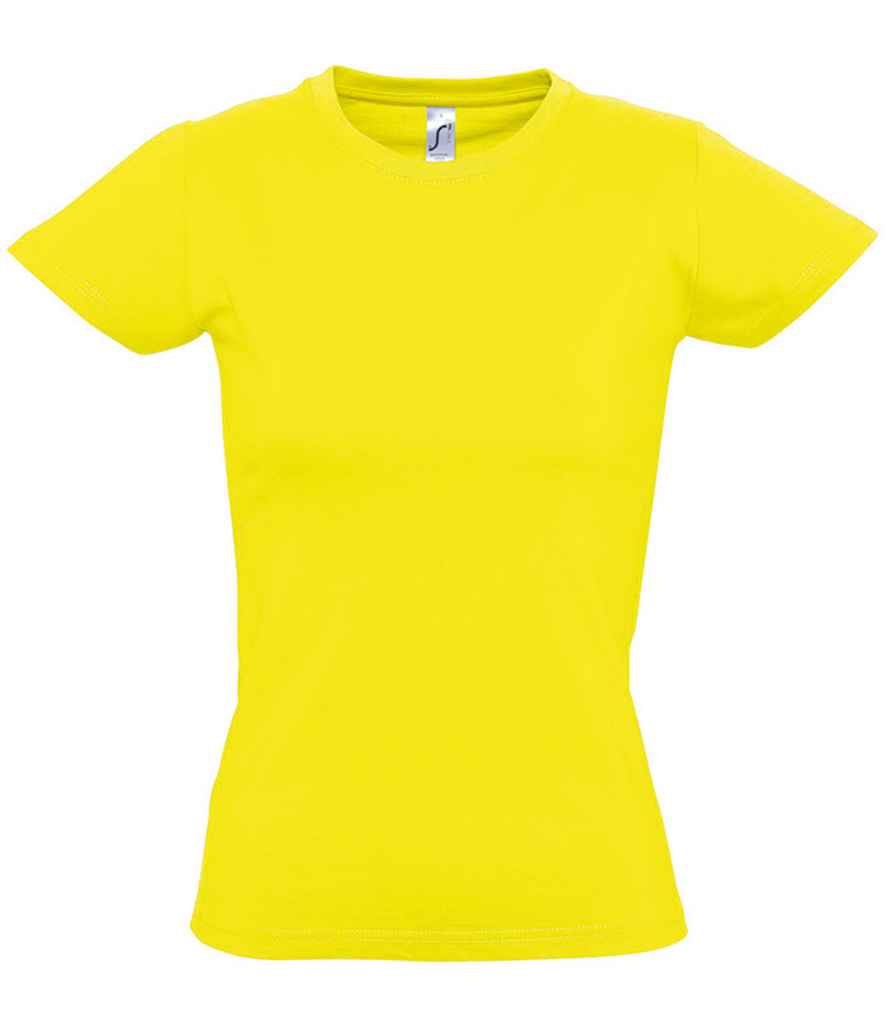 SOL'S Ladies Imperial Heavy T-Shirt - (2nd Colours) in Lemon by SOL'S — Custom branded clothing by Print Press, featuring premium embroidery produced in our specialist print lab in the UK.