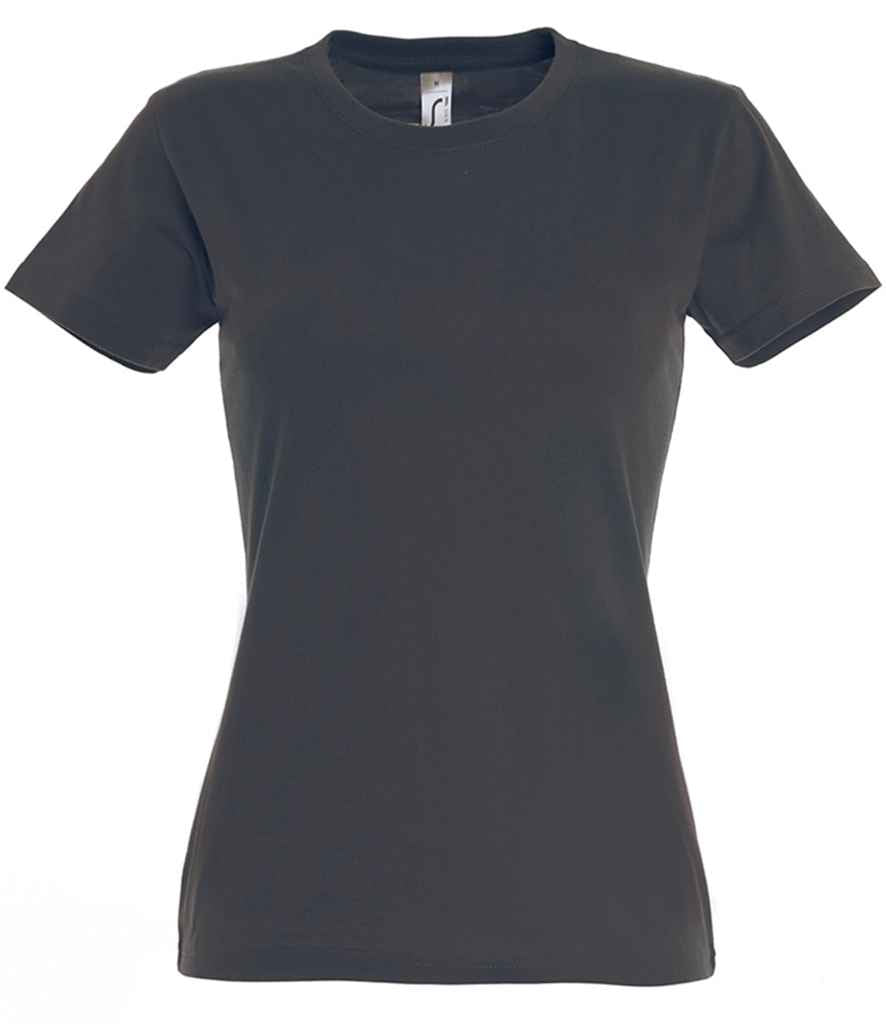 SOL'S Ladies Imperial Heavy T-Shirt - (2nd Colours) in Mouse Grey by SOL'S — Custom branded clothing by Print Press, featuring premium embroidery produced in our specialist print lab in the UK.