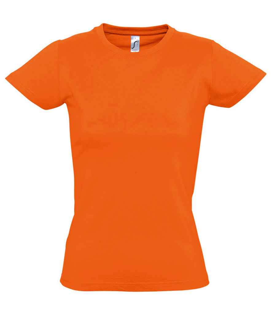SOL'S Ladies Imperial Heavy T-Shirt - (2nd Colours) in Orange by SOL'S — Custom branded clothing by Print Press, featuring premium embroidery produced in our specialist print lab in the UK.
