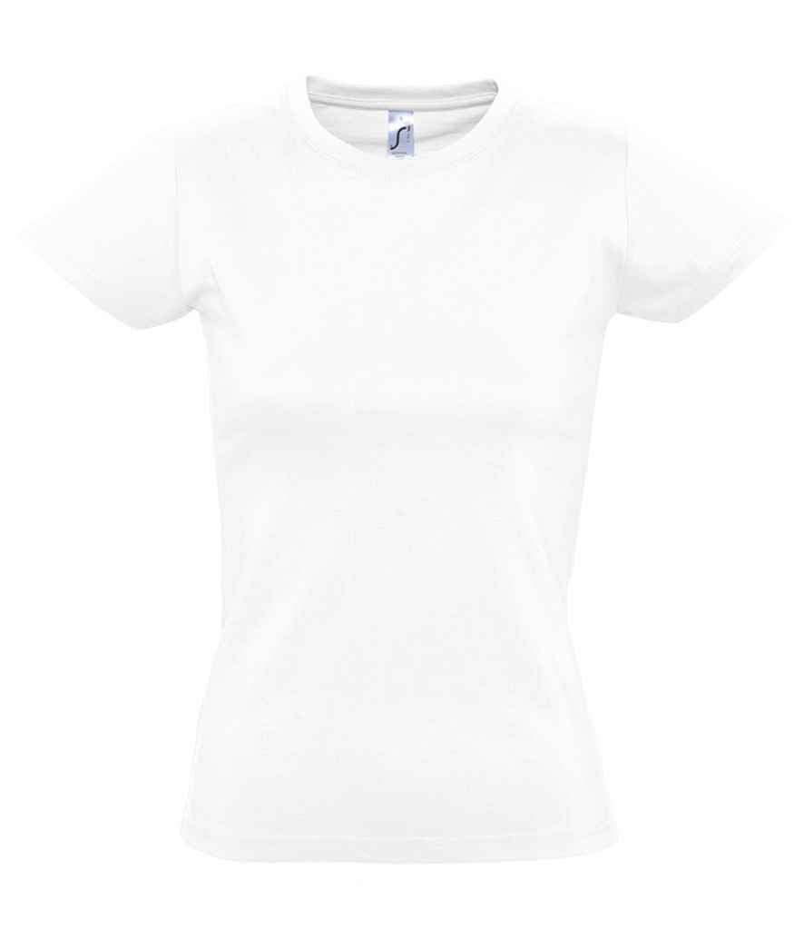 SOL'S Ladies Imperial Heavy T-Shirt in White by SOL'S — Custom branded clothing by Print Press, featuring premium embroidery produced in our specialist print lab in the UK.