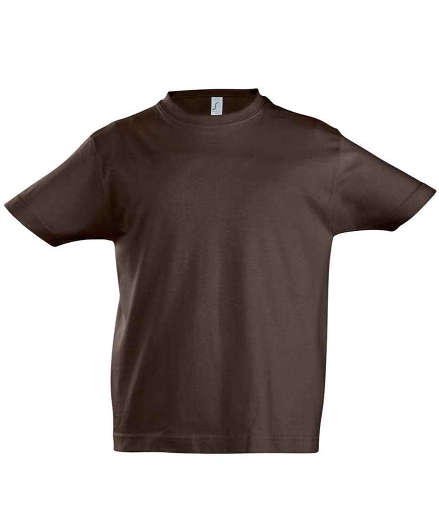 SOL'S Kids Imperial Heavy T-Shirt in Chocolate by SOL'S — Custom branded clothing by Print Press, featuring premium embroidery produced in our specialist print lab in the UK.