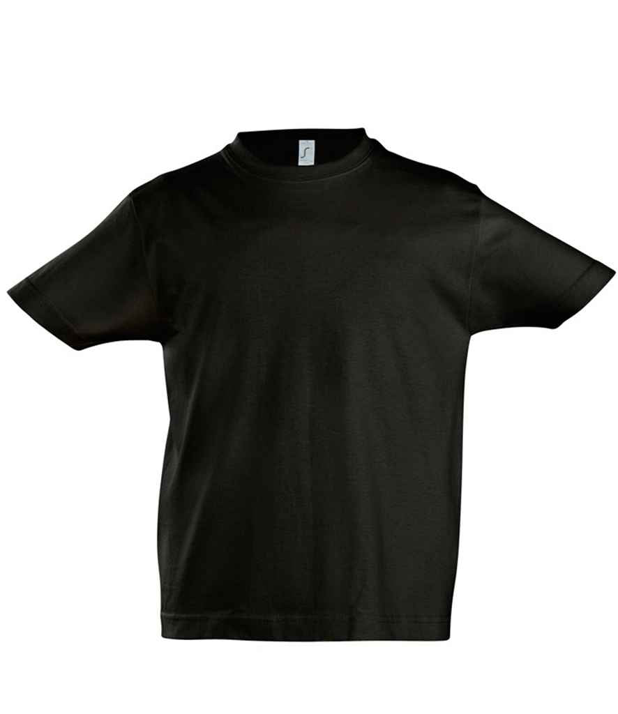 SOL'S Kids Imperial Heavy T-Shirt in Deep Black by SOL'S — Custom branded clothing by Print Press, featuring premium embroidery produced in our specialist print lab in the UK.