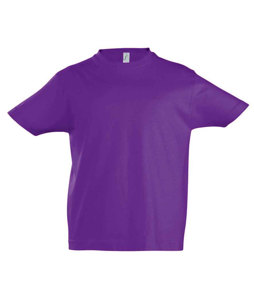 SOL'S Kids Imperial Heavy T-Shirt in Dark Purple by SOL'S — Custom branded clothing by Print Press, featuring premium embroidery produced in our specialist print lab in the UK.
