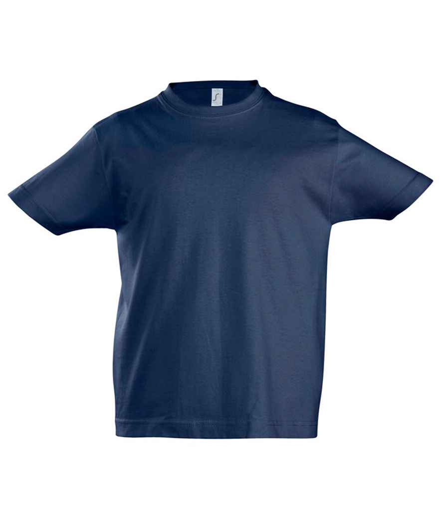 SOL'S Kids Imperial Heavy T-Shirt in French Navy by SOL'S — Custom branded clothing by Print Press, featuring premium embroidery produced in our specialist print lab in the UK.