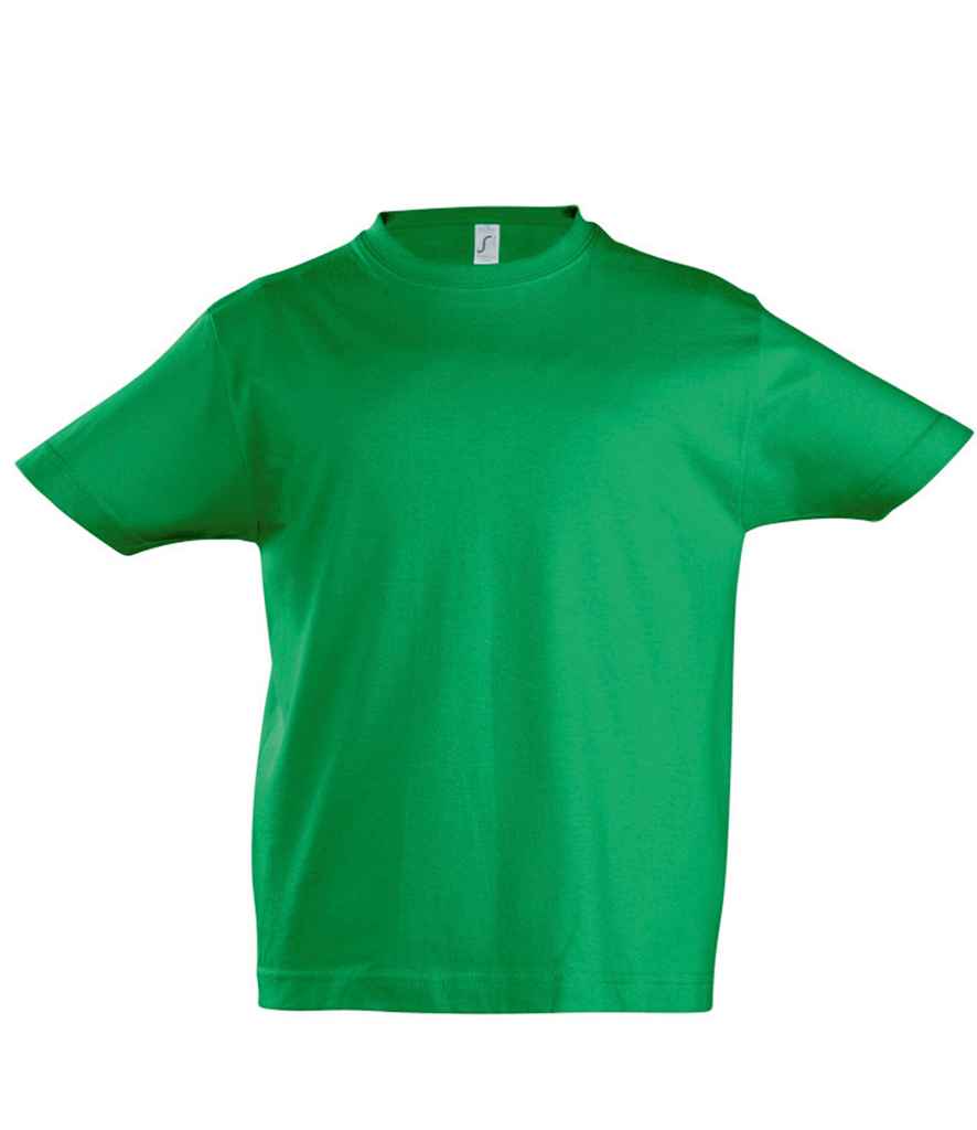 SOL'S Kids Imperial Heavy T-Shirt in Kelly Green by SOL'S — Custom branded clothing by Print Press, featuring premium embroidery produced in our specialist print lab in the UK.