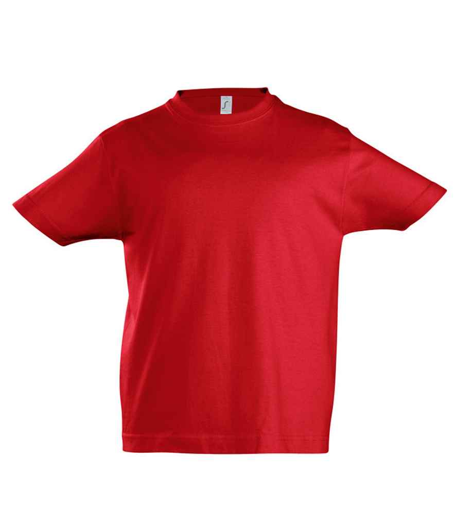 SOL'S Kids Imperial Heavy T-Shirt in Red by SOL'S — Custom branded clothing by Print Press, featuring premium embroidery produced in our specialist print lab in the UK.