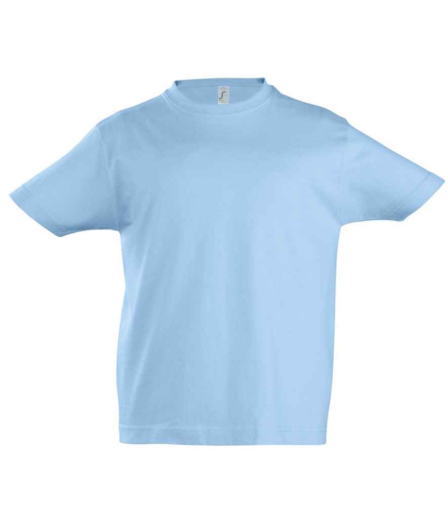 SOL'S Kids Imperial Heavy T-Shirt in Sky Blue by SOL'S — Custom branded clothing by Print Press, featuring premium embroidery produced in our specialist print lab in the UK.