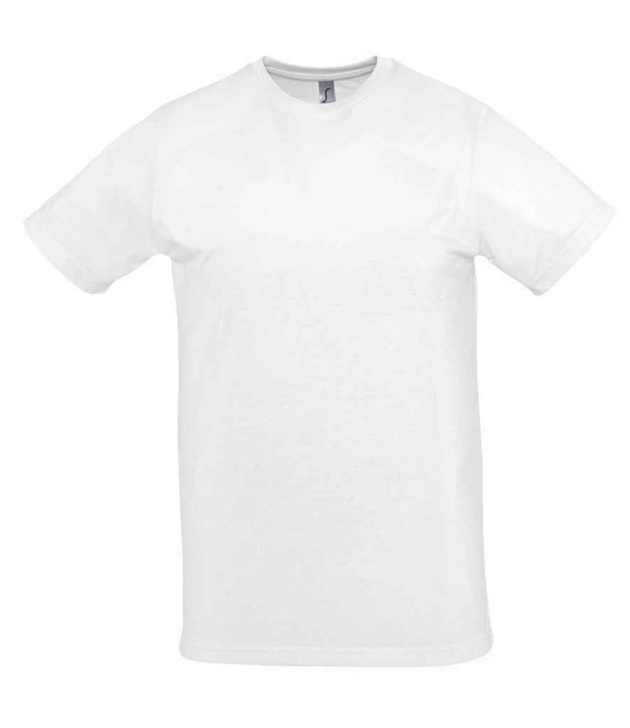 SOL'S Unisex Sublima T-Shirt in White by SOL'S — Custom branded clothing by Print Press, featuring premium embroidery produced in our specialist print lab in the UK.