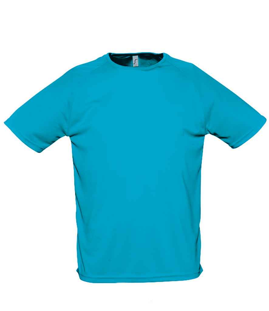 SOL'S Sporty Performance T-Shirt in Aqua by SOL'S — Custom branded clothing by Print Press, featuring premium embroidery produced in our specialist print lab in the UK.
