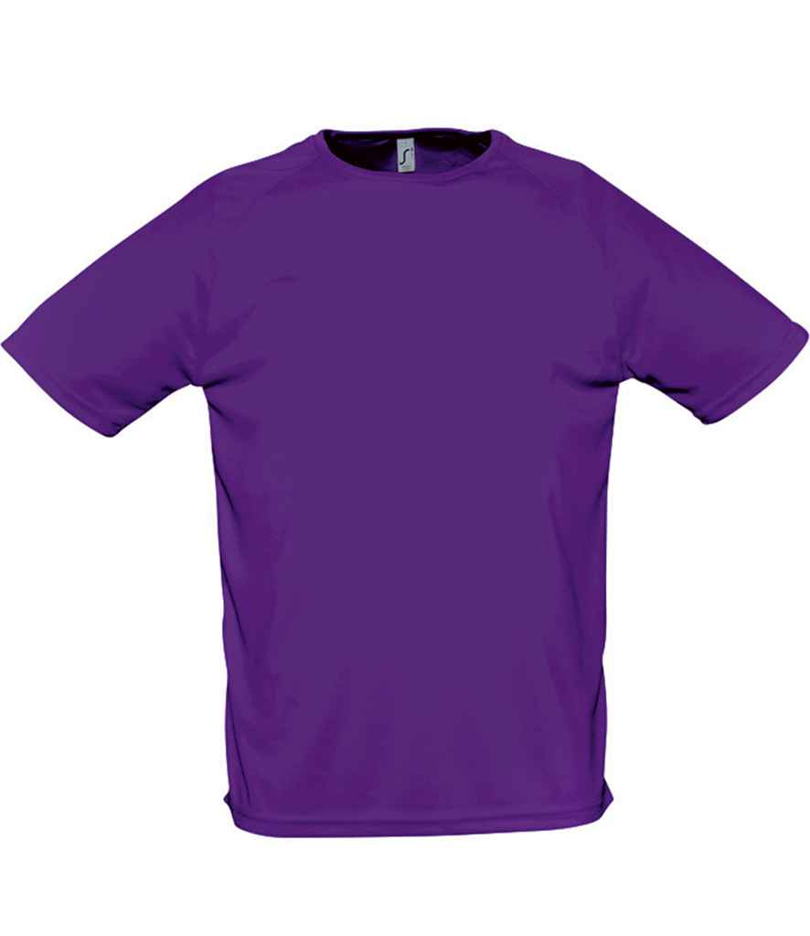 SOL'S Sporty Performance T-Shirt in Dark Purple by SOL'S — Custom branded clothing by Print Press, featuring premium embroidery produced in our specialist print lab in the UK.