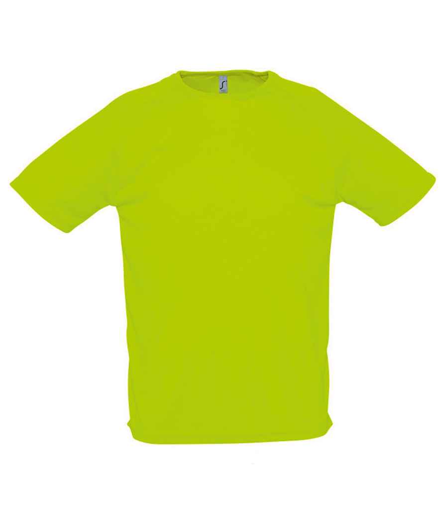 SOL'S Sporty Performance T-Shirt in Neon Green by SOL'S — Custom branded clothing by Print Press, featuring premium embroidery produced in our specialist print lab in the UK.