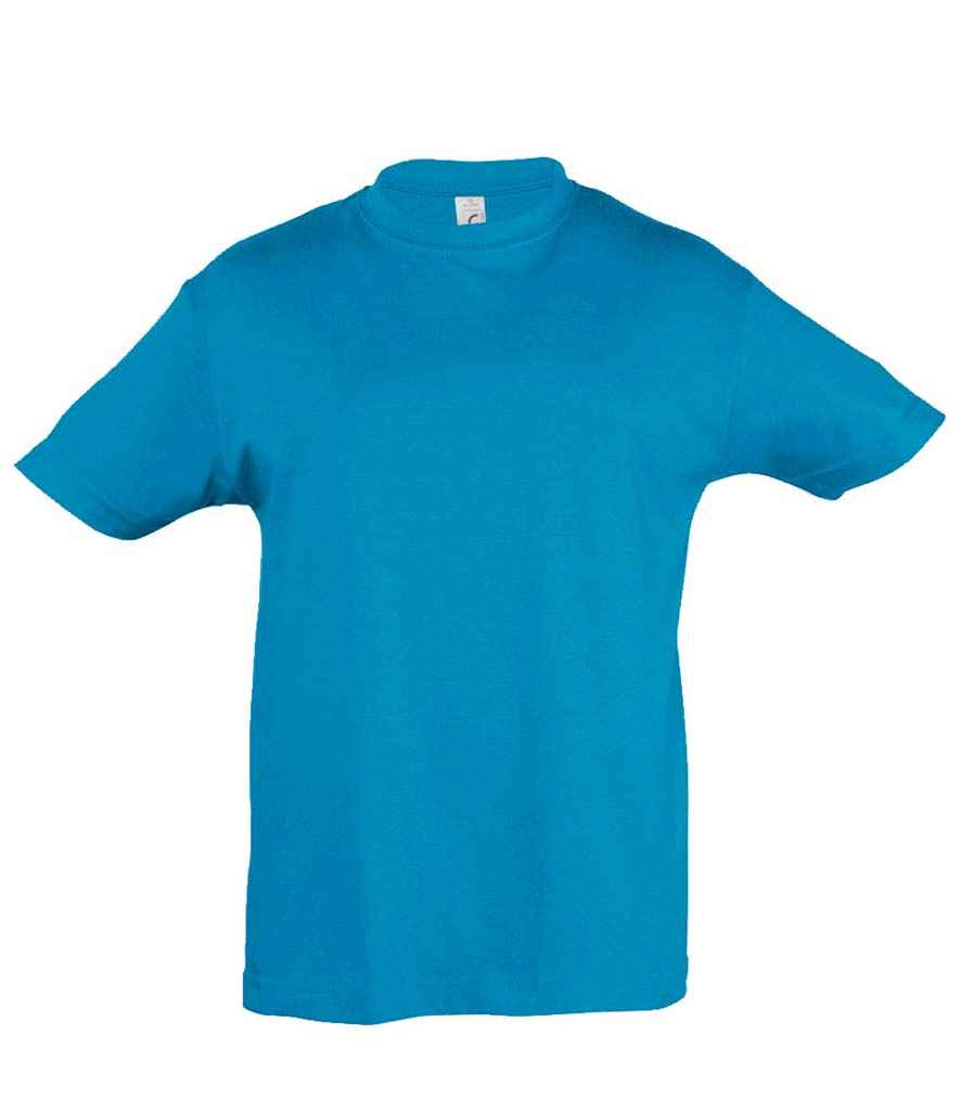 SOL'S Kids Regent T-Shirt in Aqua by SOL'S — Custom branded clothing by Print Press, featuring premium embroidery produced in our specialist print lab in the UK.