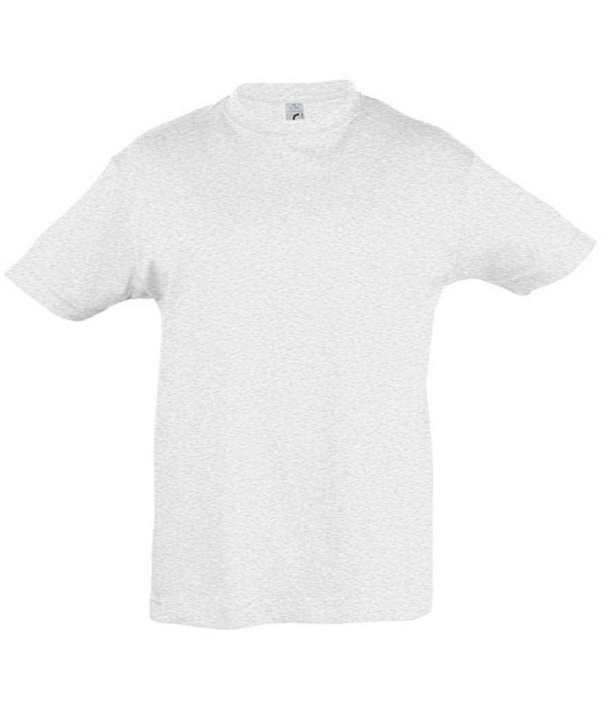 SOL'S Kids Regent T-Shirt in Ash by SOL'S — Custom branded clothing by Print Press, featuring premium embroidery produced in our specialist print lab in the UK.