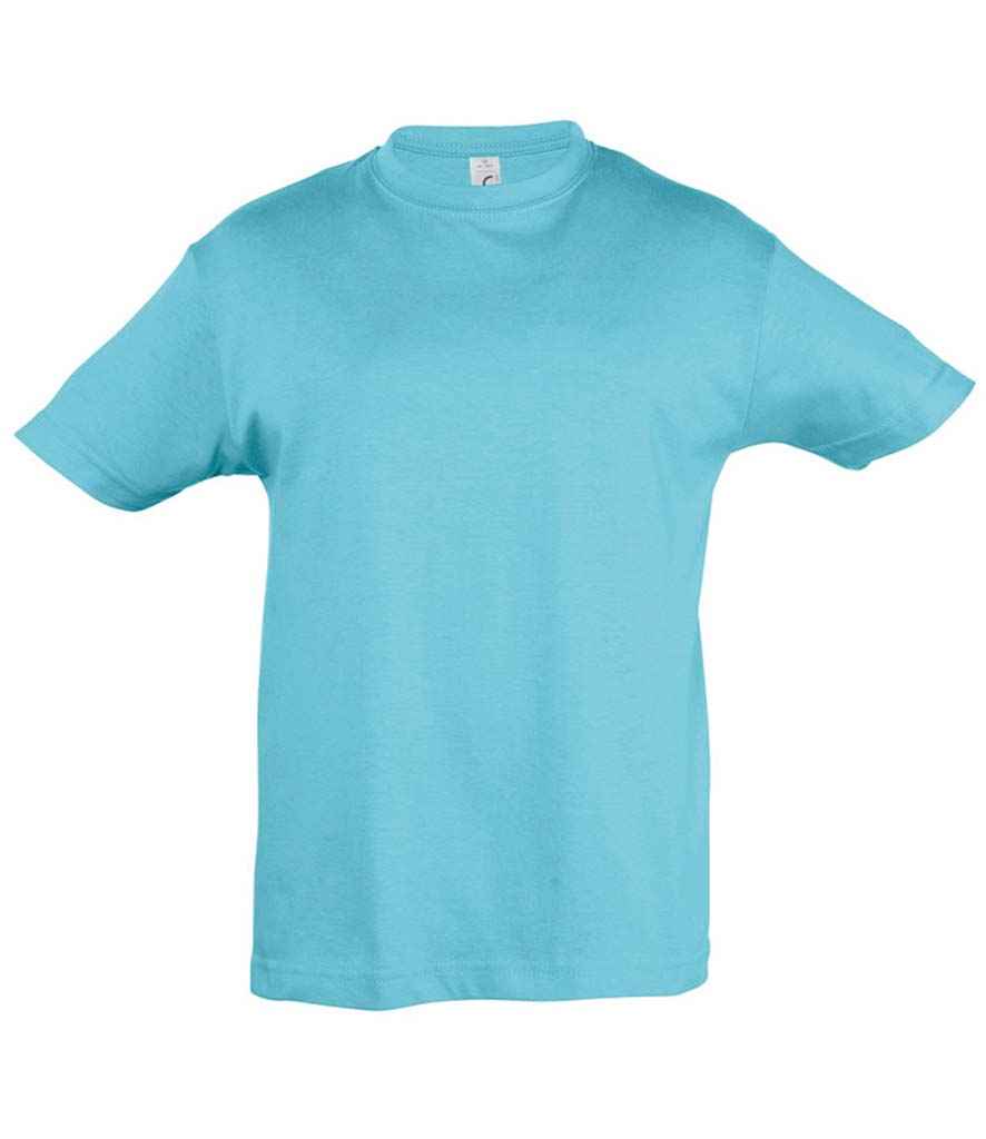 SOL'S Kids Regent T-Shirt in Atoll Blue by SOL'S — Custom branded clothing by Print Press, featuring premium embroidery produced in our specialist print lab in the UK.