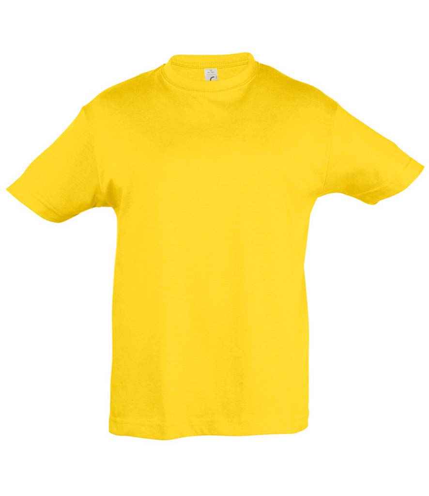 SOL'S Kids Regent T-Shirt - (2nd Colours) in Gold by SOL'S — Custom branded clothing by Print Press, featuring premium embroidery produced in our specialist print lab in the UK.