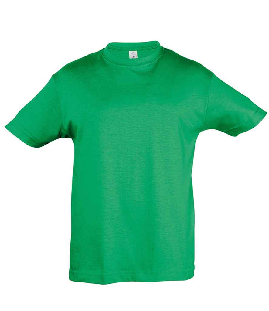 SOL'S Kids Regent T-Shirt in Kelly Green by SOL'S — Custom branded clothing by Print Press, featuring premium embroidery produced in our specialist print lab in the UK.