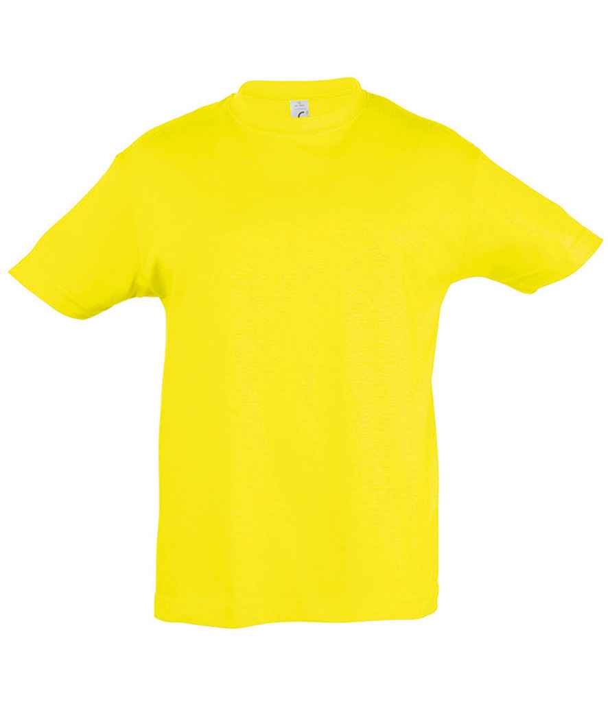 SOL'S Kids Regent T-Shirt - (2nd Colours) in Lemon by SOL'S — Custom branded clothing by Print Press, featuring premium embroidery produced in our specialist print lab in the UK.