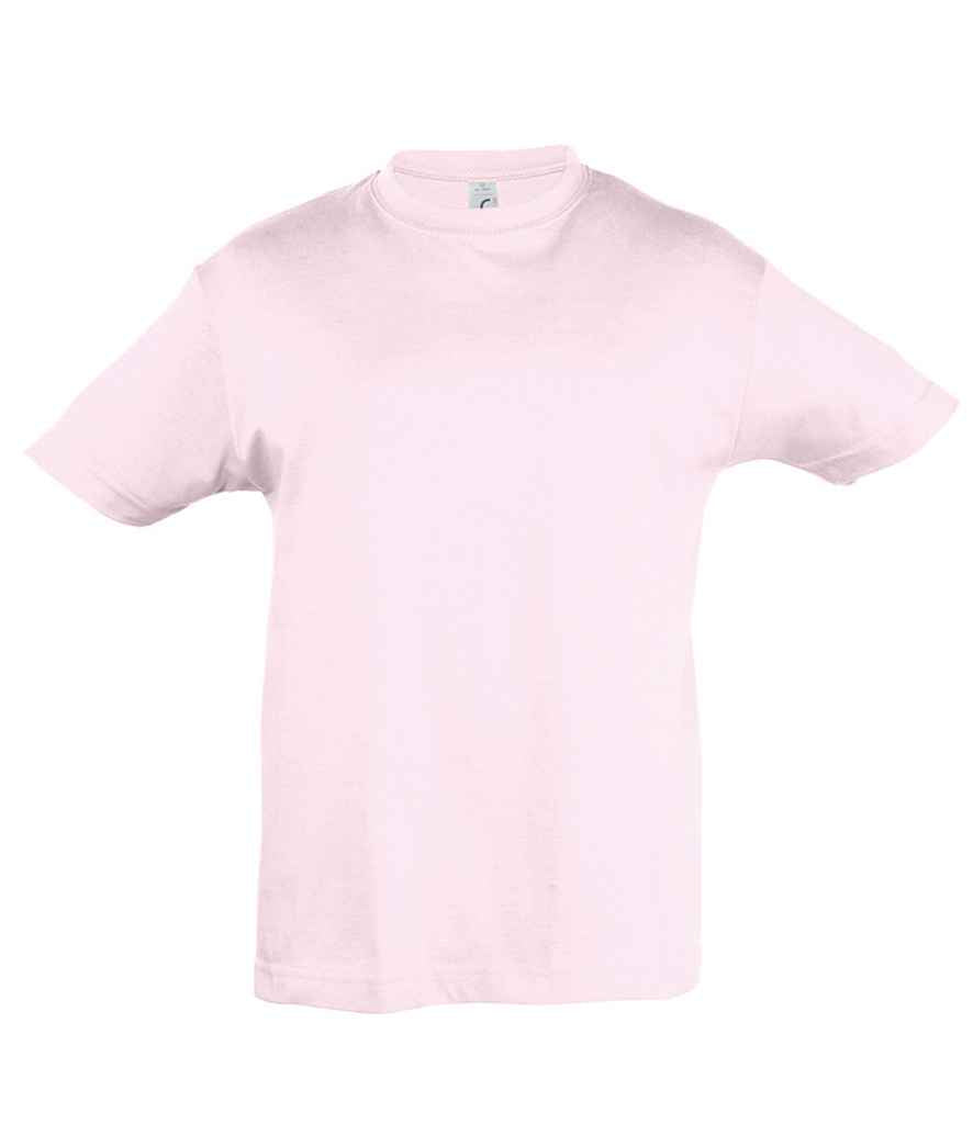 SOL'S Kids Regent T-Shirt - (2nd Colours) in Pale Pink by SOL'S — Custom branded clothing by Print Press, featuring premium embroidery produced in our specialist print lab in the UK.