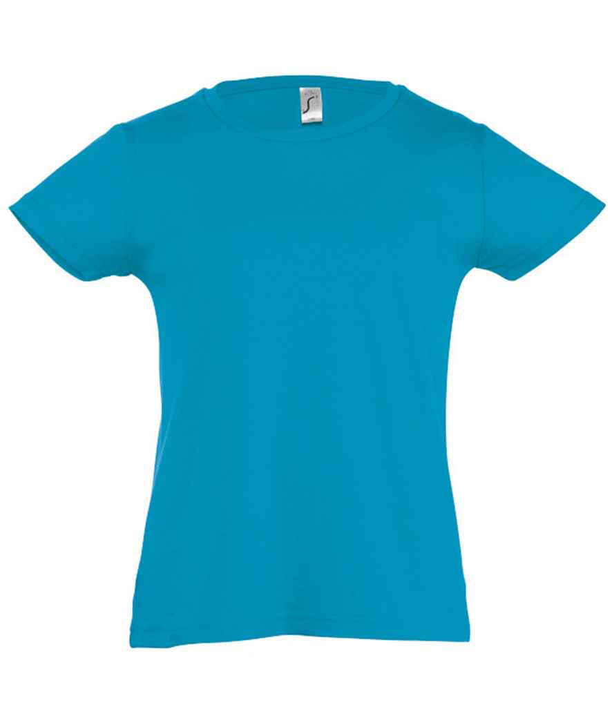 SOL'S Girls Cherry T-Shirt in Aqua by SOL'S — Custom branded clothing by Print Press, featuring premium embroidery produced in our specialist print lab in the UK.