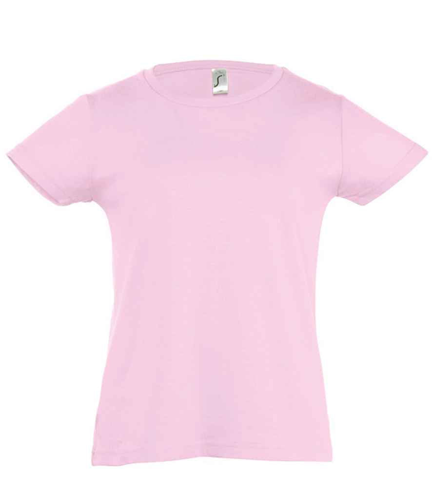 SOL'S Girls Cherry T-Shirt in Medium Pink by SOL'S — Custom branded clothing by Print Press, featuring premium embroidery produced in our specialist print lab in the UK.
