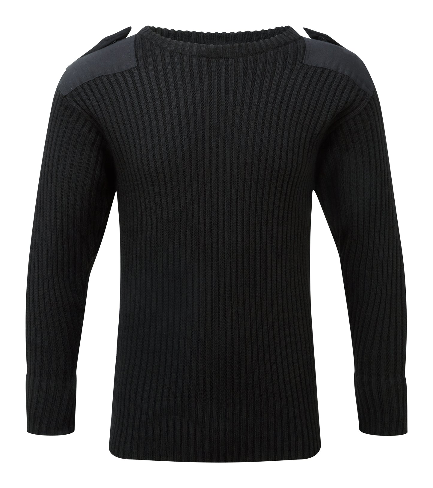 Fort Crew Neck Combat Jumper in BLACK by FORT — Custom branded clothing by Print Press, featuring premium embroidery produced in our specialist print lab in the UK.