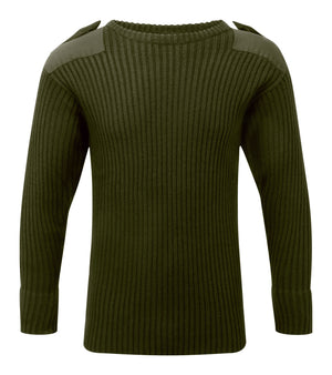 Fort Crew Neck Combat Jumper in GREEN by FORT — Custom branded clothing by Print Press, featuring premium embroidery produced in our specialist print lab in the UK.