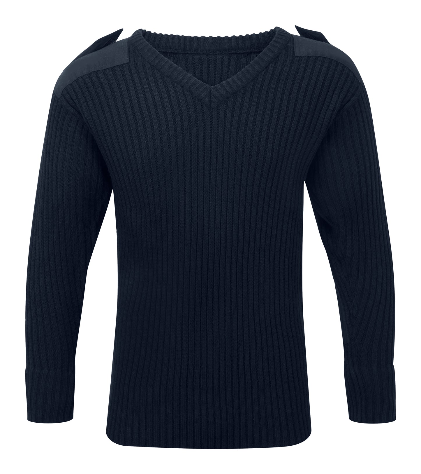 Fort V-Neck Combat Jumper in NAVY BLUE by FORT — Custom branded clothing by Print Press, featuring premium embroidery produced in our specialist print lab in the UK.