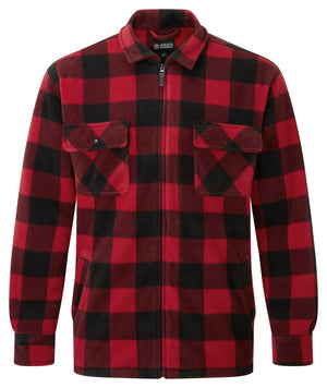 Fort Portman Shacket in RED by FORT — Custom branded clothing by Print Press, featuring premium embroidery produced in our specialist print lab in the UK.
