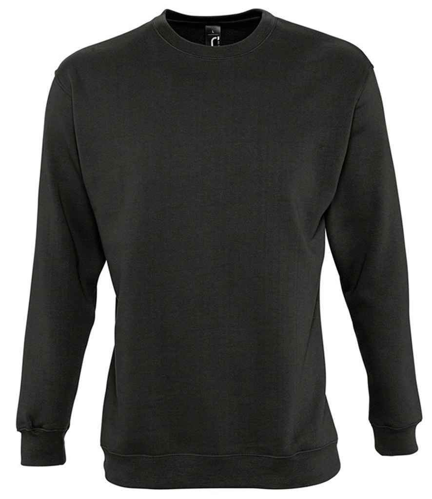 SOL'S Unisex New Supreme Sweatshirt in Charcoal by SOL'S — Custom branded clothing by Print Press, featuring premium embroidery produced in our specialist print lab in the UK.