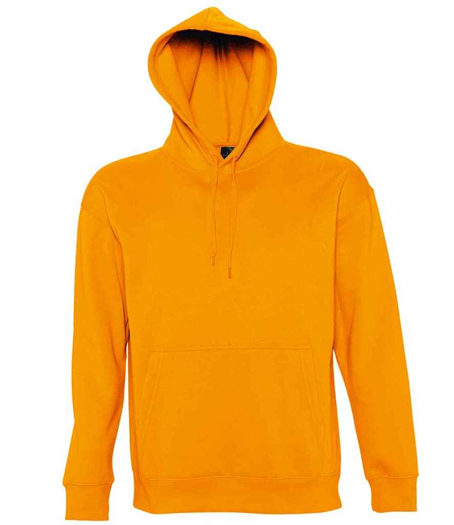 SOL'S Unisex Slam Hooded Sweatshirt in Orange by SOL'S — Custom branded clothing by Print Press, featuring premium embroidery produced in our specialist print lab in the UK.