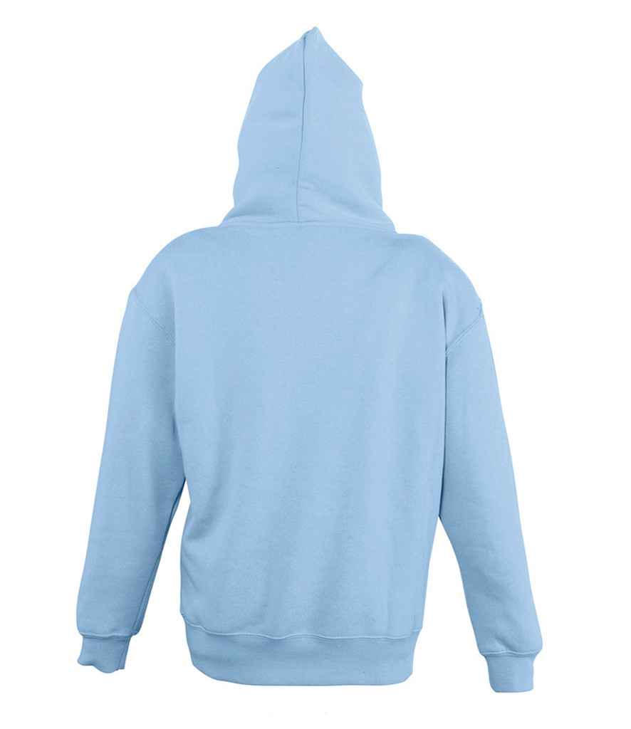 SOL'S Kids Slam Hooded Sweatshirt in by SOL'S — Custom branded clothing by Print Press, featuring premium embroidery produced in our specialist print lab in the UK.