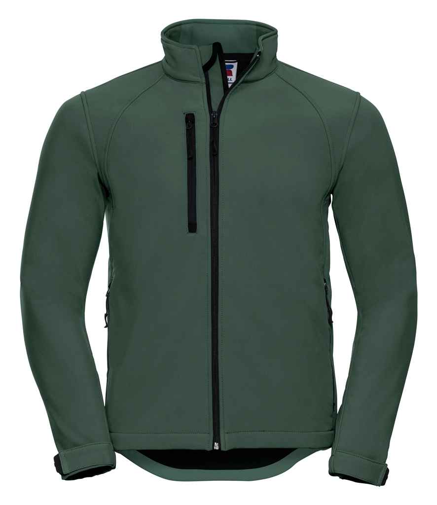 Russell Soft Shell Jacket in Bottle Green by Russell — Custom branded clothing by Print Press, featuring premium embroidery produced in our specialist print lab in the UK.
